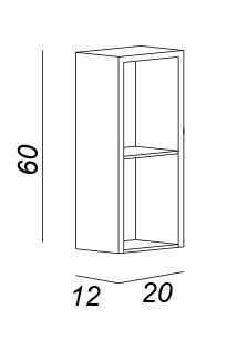 Шкаф подвесной Cezares 20x60 Rovere scuro Soft Eden 53134
